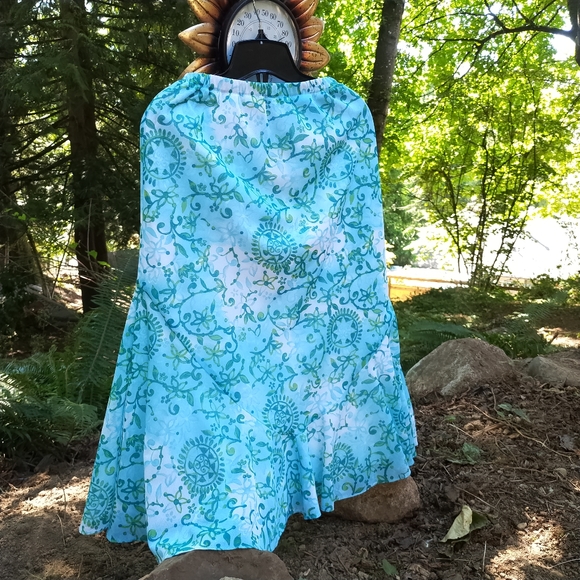 URBAN haggar Mesh Green Frilled Midi Skirt - Picture 4 of 5